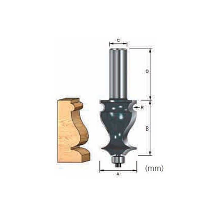 Makita Router Bit - Moulding Bit, 12 mm D-13138