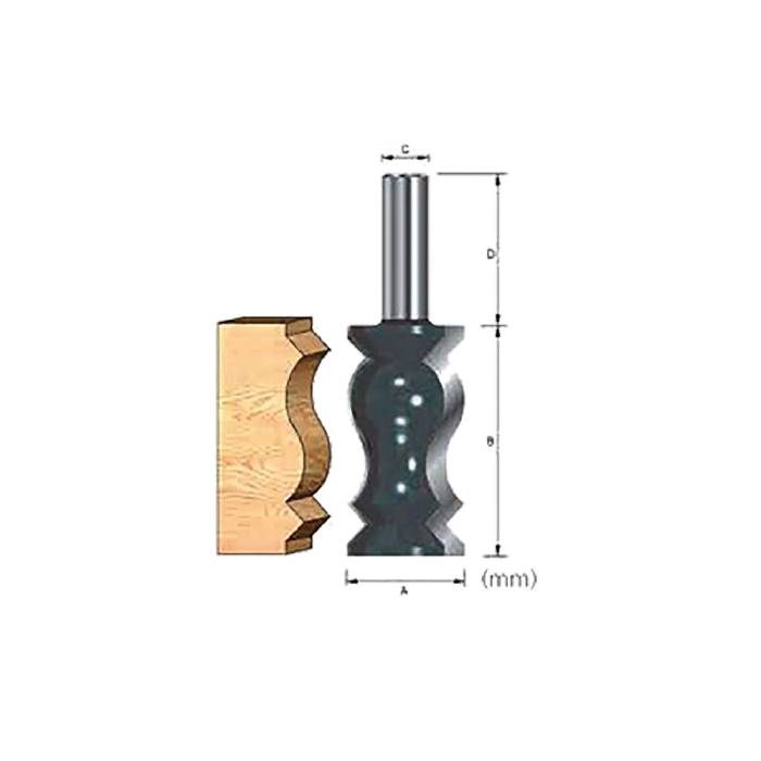 Makita Crown Molding Bit, 12mm D-13801