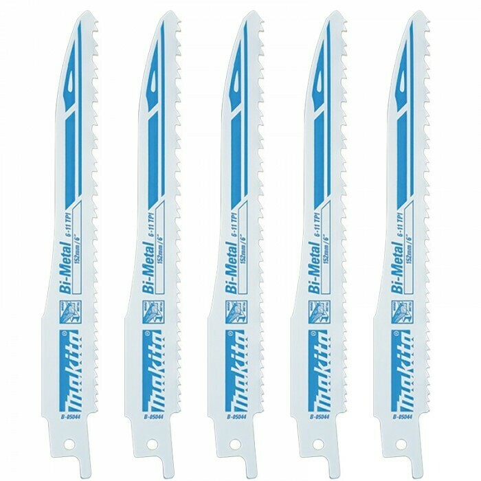 Makita Recipro Saw blade, Fast Cut for metal and wood, 152 mm, (5PCS/SET),Bi-Metal B-05044