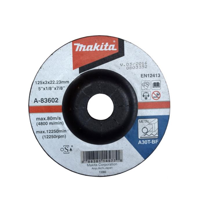 Makita Accessories, Depressed Center Cutting Wheel (A/B-series), 125 x 3.0 x 22.23 A-83602