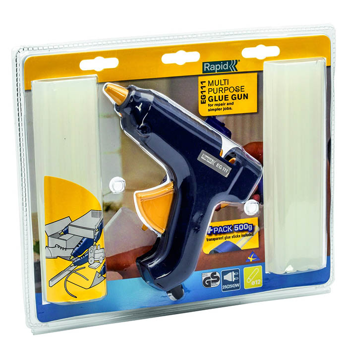 Rapid Multi Purpose Hot Glue Gun, Glue Sticks Length 12 mm EG111