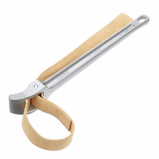 Ridgid Strap Wrench, For Outside Diameter 7 in, Handle Length 18 in, Strap Width 1 3/4 in 31360