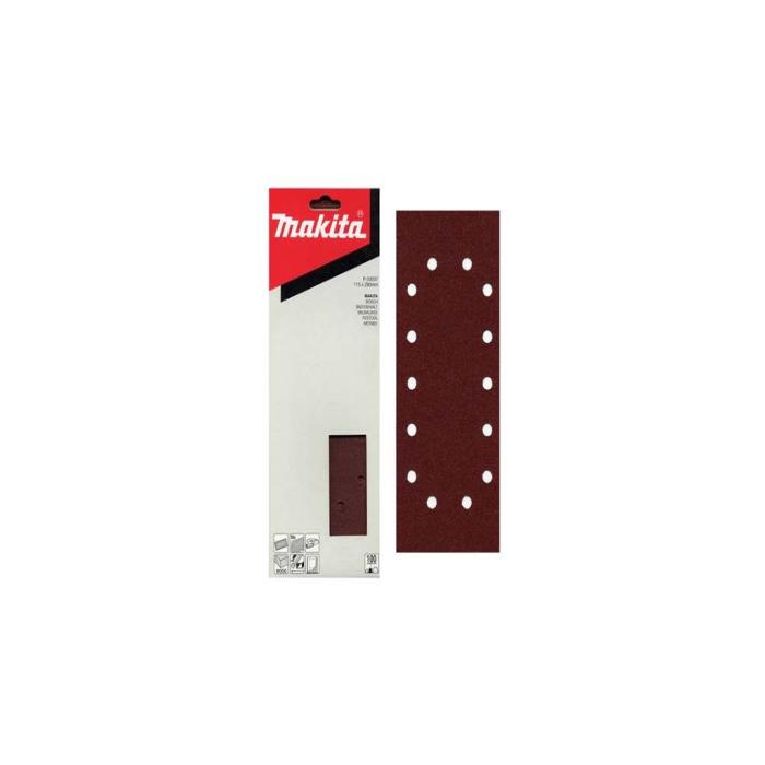 ماكيتا إكسسوارات, ورق كشط - مثقوب مسبقاً, 115 مم × 280 مم (خشونة 120) P-33043