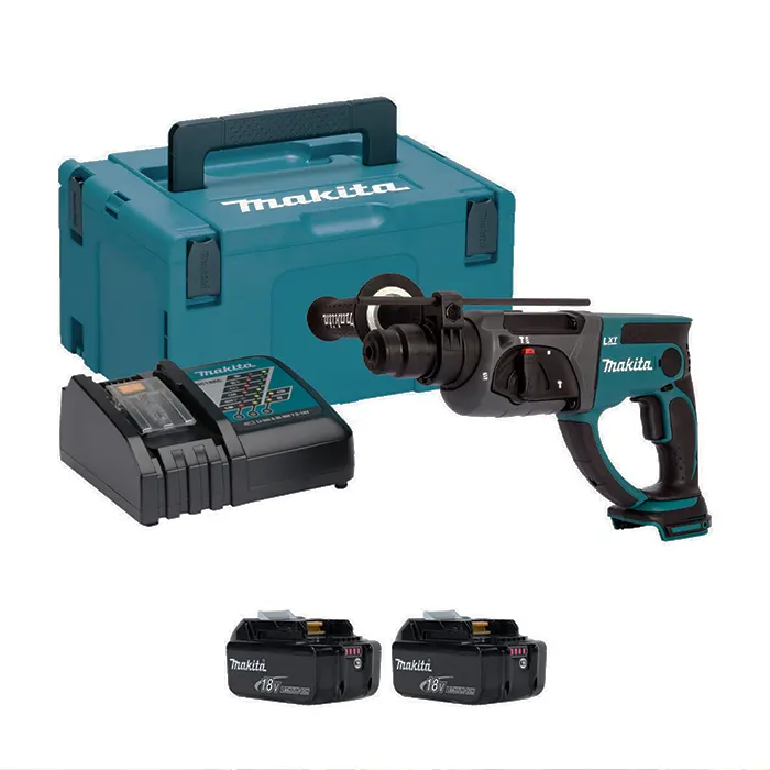 Makita Cordless Rotary Hammer, 3 Operation Modes, 20mm, 18V, 1,100 rpm, 2.8kg DHR202RTJ