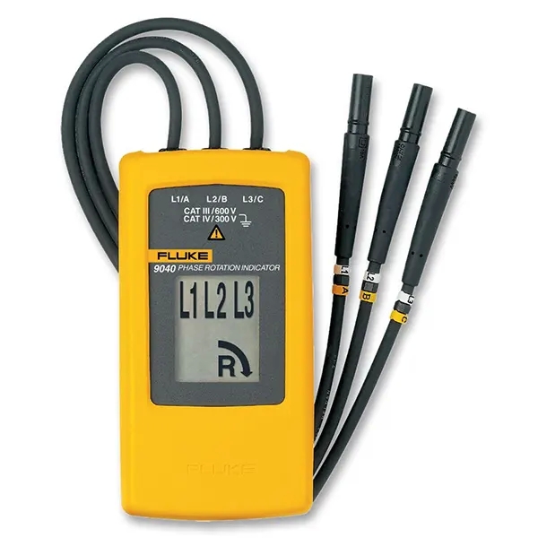Fluke Phase Sequence Tester Digital, 40 to 700V AC, 15 Hz to 400 Hz, CAT III 600V/CAT IV 300V FLUKE-9040