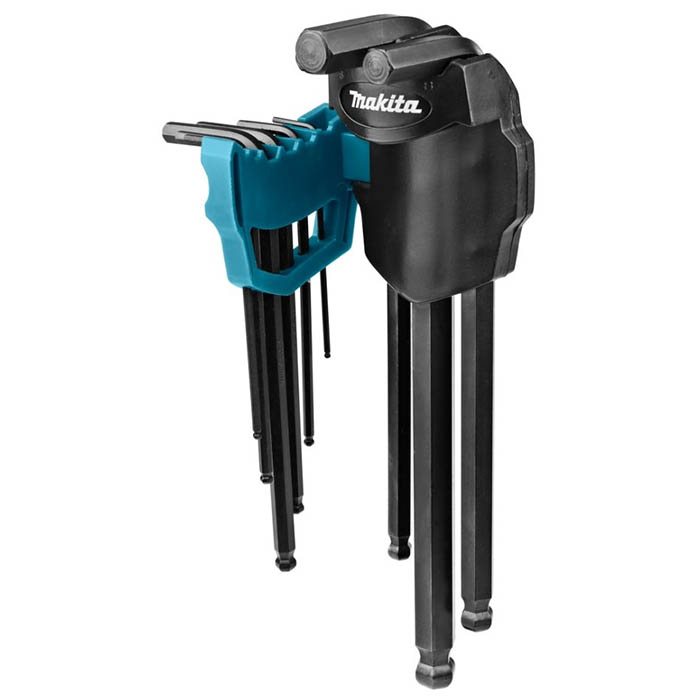 Makita Allen Hex Key Wrench Set, 9 Piece Assorted Size ( 1.5, 2, 2.5, 3, 4, 5, 6, 8, 10mm ) B-65894