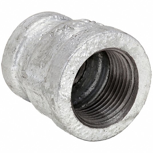 Grainger Approved Reducing Coupling, Malleable Iron, 1/2Inch x 1/4Inch Pipe Size, NPT x NPT, Class 150 5P929