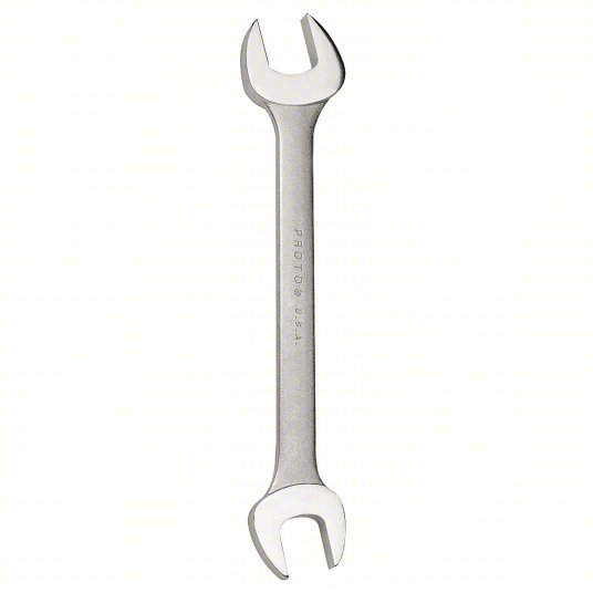 Proto Open End Wrench, Alloy Steel, Satin, 13/16 inch_7/8 inch Head Size, 10 1/8 inch Overall Length, Standard, SAE J3040