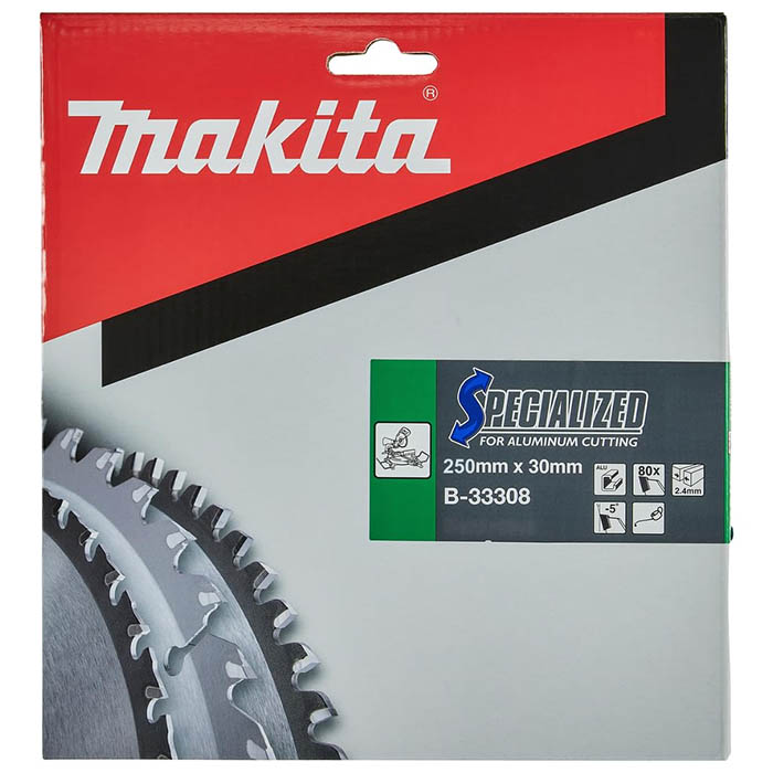 Makita Aluminium Cutting Miter Saw blade, 250 x 30 mm, 80 T B-33308
