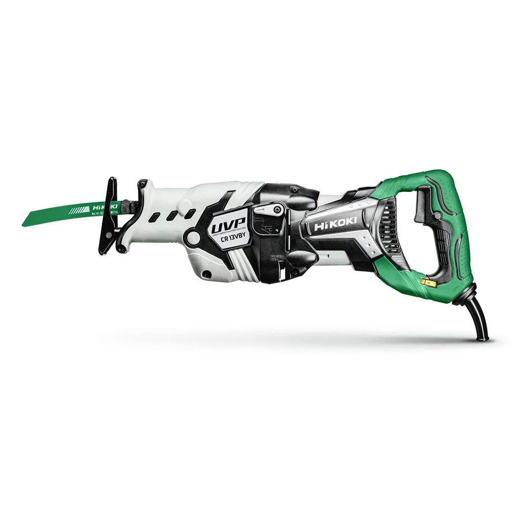 Hikoki Reciprocating Saw 1150W, 300 mm Wood Capacity, 3000 RPM, 32 mm Stroke, 4.6 kg CR13VBYWSZ