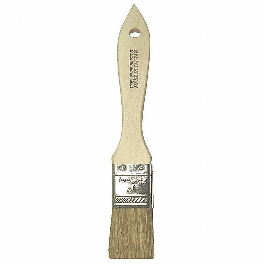 Grainger Approved Paint Brush, Chip Brush, 1 Inch, Natural, China Hair, 36 PK 1TTX1