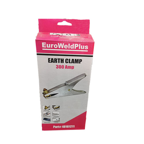 Euro Weld Plus Earth Clamp, 300 Amp, Brass Jaws 48161211