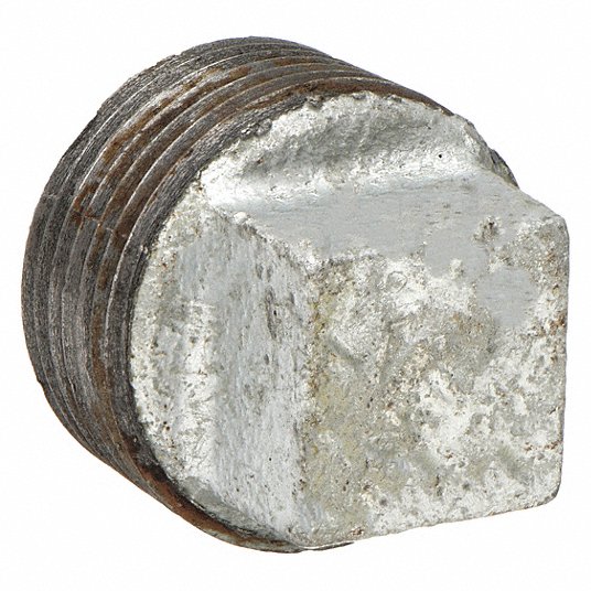 Grainger Approved Square Head Plug: Malleable Iron, 1/4 in Pipe Size, Male NPT 5P908