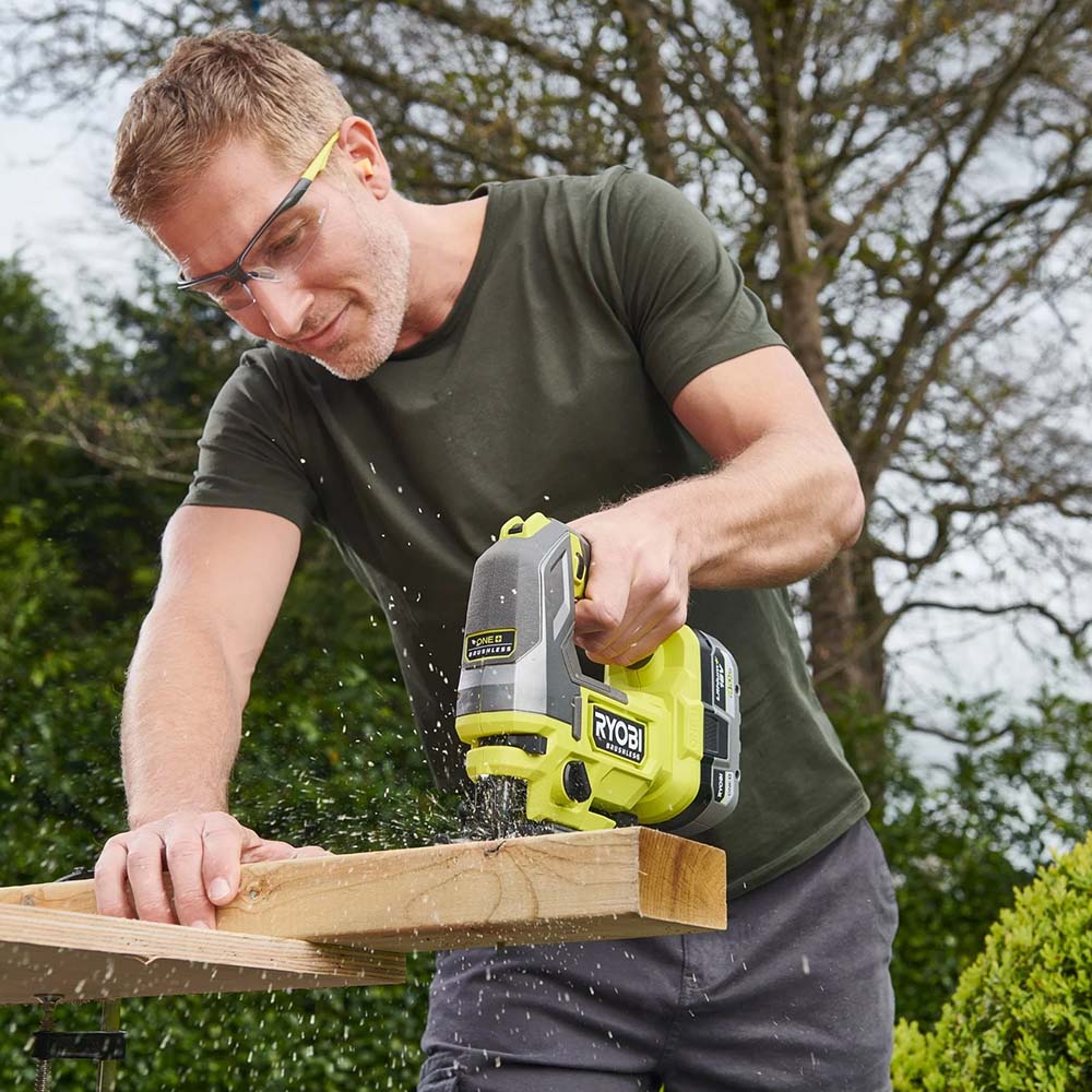 Ryobi Brushless Cordless Jigsaw 18V, 135mm Wood Cutting Capacity RJS18BL-0
