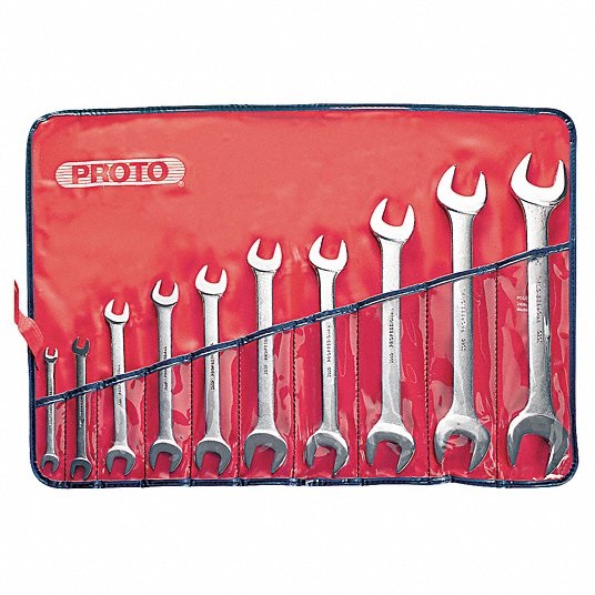 Proto Open End Wrench Set, PC 10 6A544 J3000H