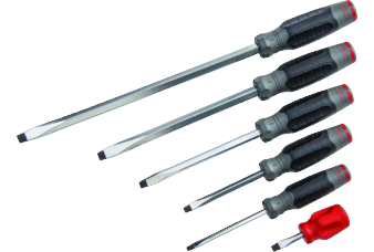 Proto General Purpose Screwdriver Set, Slotted, Ergonomic, Number of Pieces 6 13G273 J1206SSF