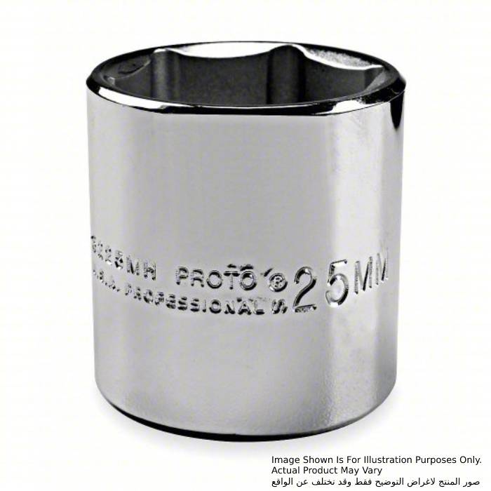 Proto Socket, 1/4 inch Drive Size, 1/4 inch Socket Size, 6-Point, Alloy Steel, Standard, Chrome Finish J4708
