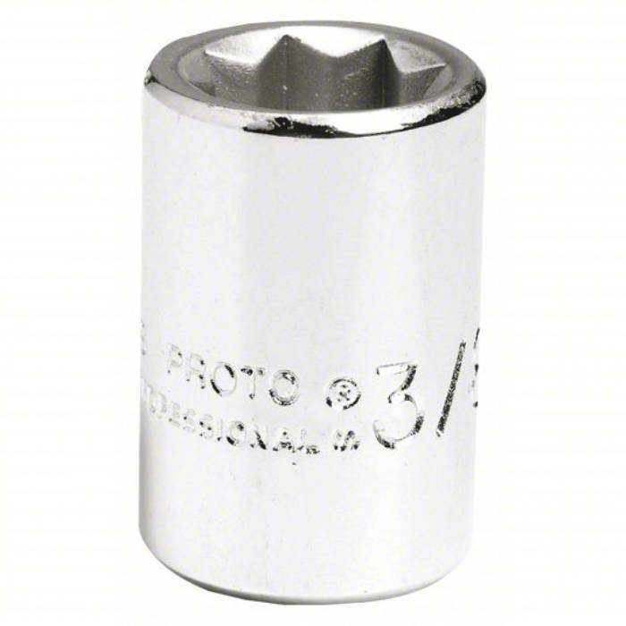Proto Socket, 1/4 inch Drive Size, 1/4 inch Socket Size, 8-Point, Alloy Steel, Standard, Chrome Finish J4708S