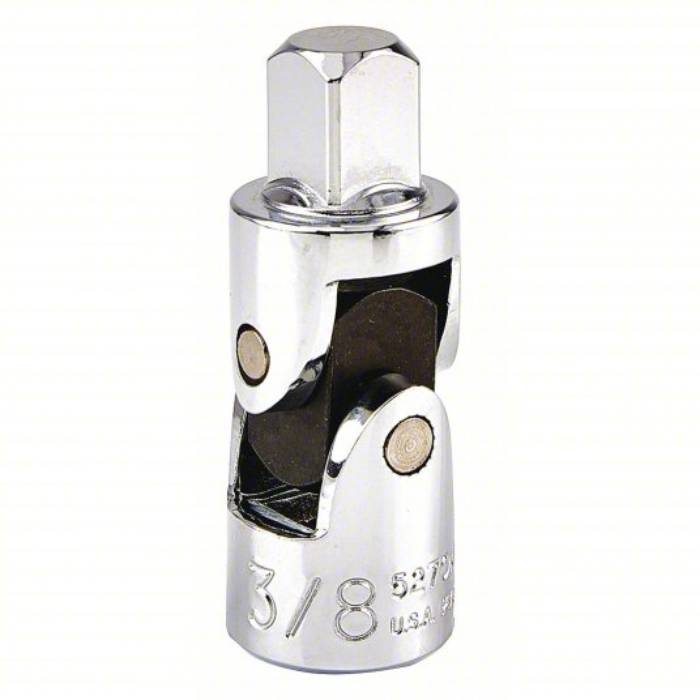 Proto Universal Joint, 3/8 inch Output Drive Size, Square, 2 inch Overall Length, Chrome Finish J5270A