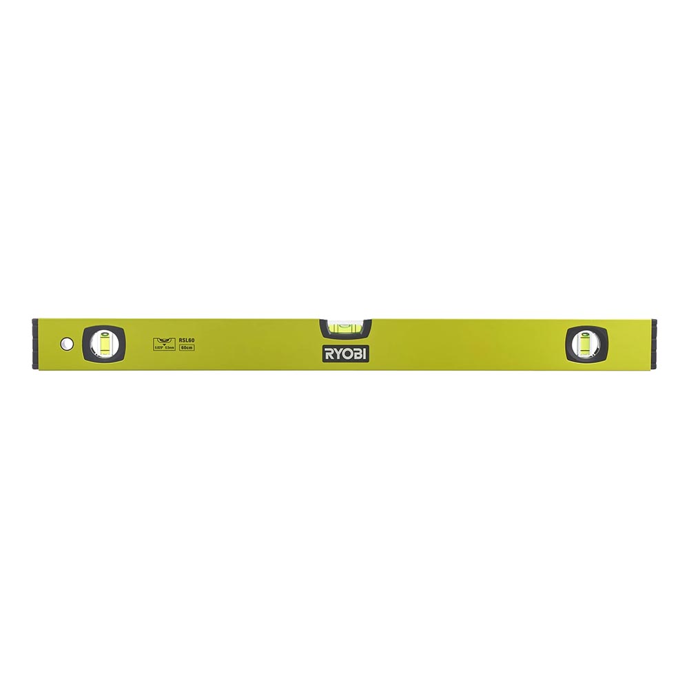 Ryobi Spirit Level 60cm, 3 Block Vials, Rubberised Endcaps RSL60