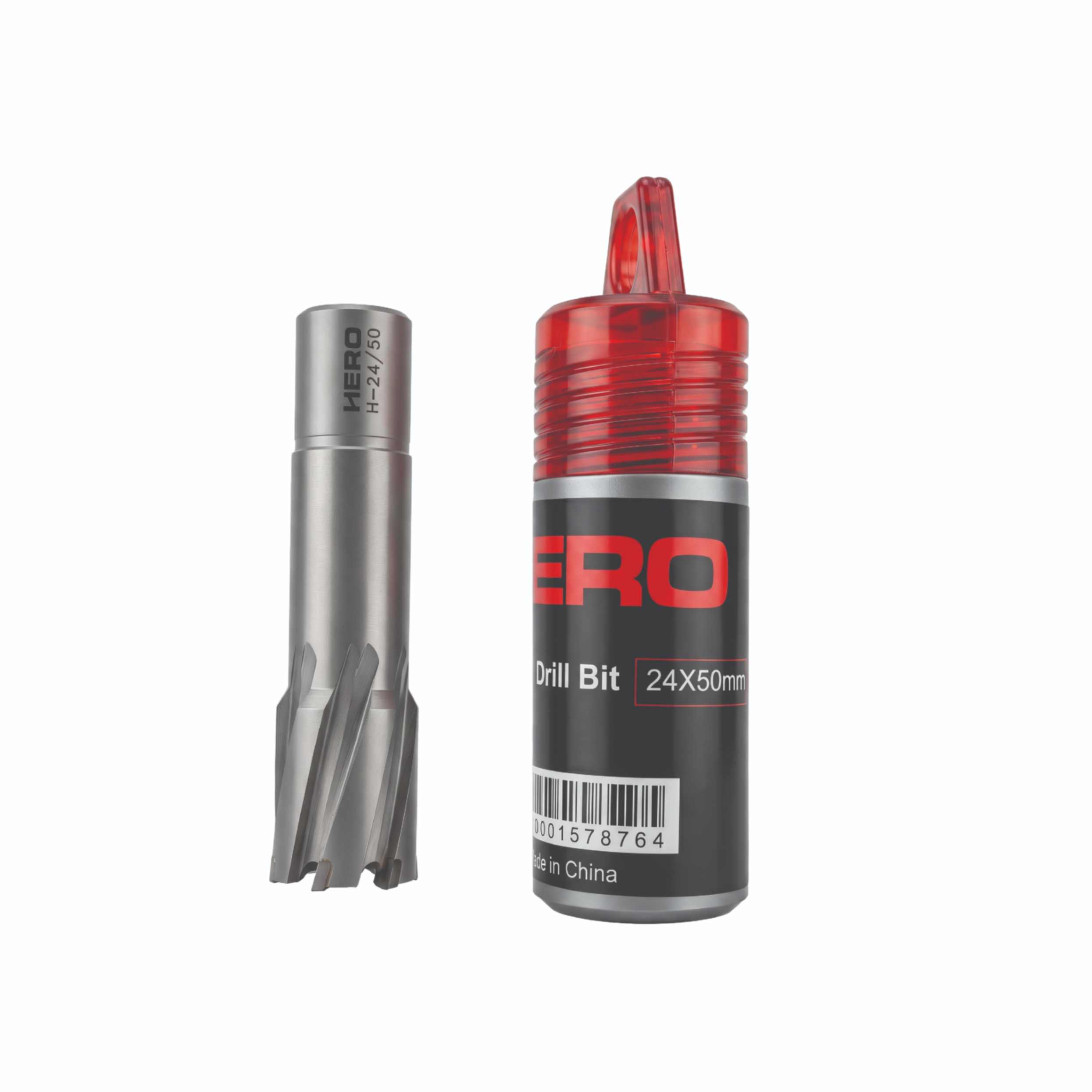 Hero Magnetic Drill Bit 24 x 50 mm TCT Cutting Depth for Deep Structural Steel Drilling H-24/50