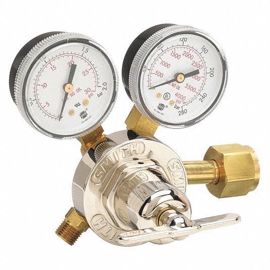 Gas Regulator, Oxygen, CGA-540, Single Stage, Brass, 20 psi 30-20-540