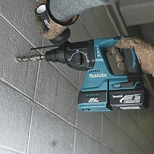 Makita Cordless Brushless Rotary Hammer For Concrete , Wood , Steel , 24mm , 18V , 3.8kg DHR242RTJ