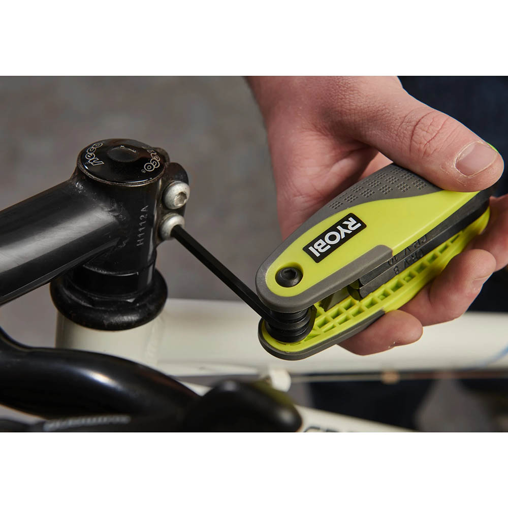 Ryobi 7pc Hex Key Set, 2.5mm to 10mm Metric Sizes, Black Oxide Finish RHFHK-7