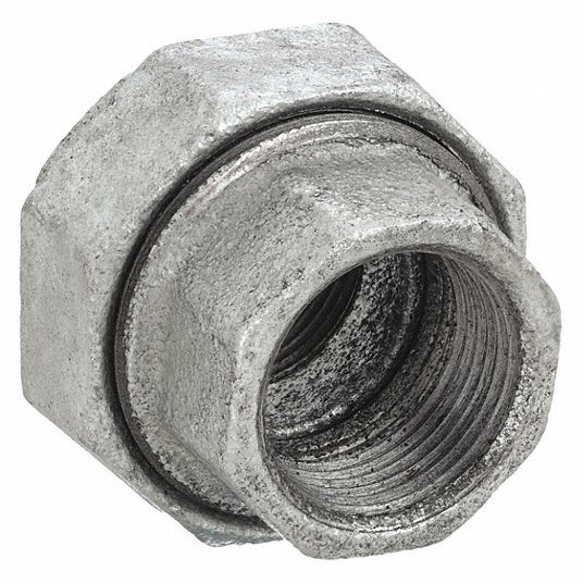 Grainger Approved Union, Malleable Iron, 2 in x 2 in Pipe Size, NPT x NPT, Class 150 5P963