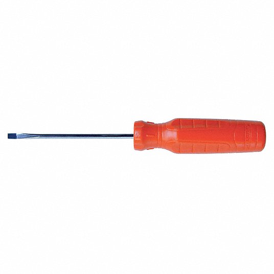 Proto Alloy Steel General Purpose Slotted Screwdriver with 4 in Shank and 1/8 in Slotted JCP1804R
