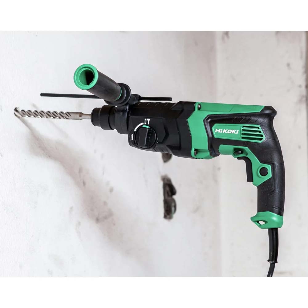 Hikoki Rotary Hammer 830W, 2.9 J Impact Energy, 26 mm Concrete Capacity, 4300 BPM, 2.8 kg DH26PB2WSZ