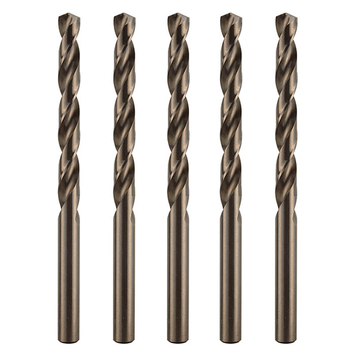 HSS-Co Stainless Steel And Metal Drill Bit Set, 6.5 x 101 mm, 5 pcs