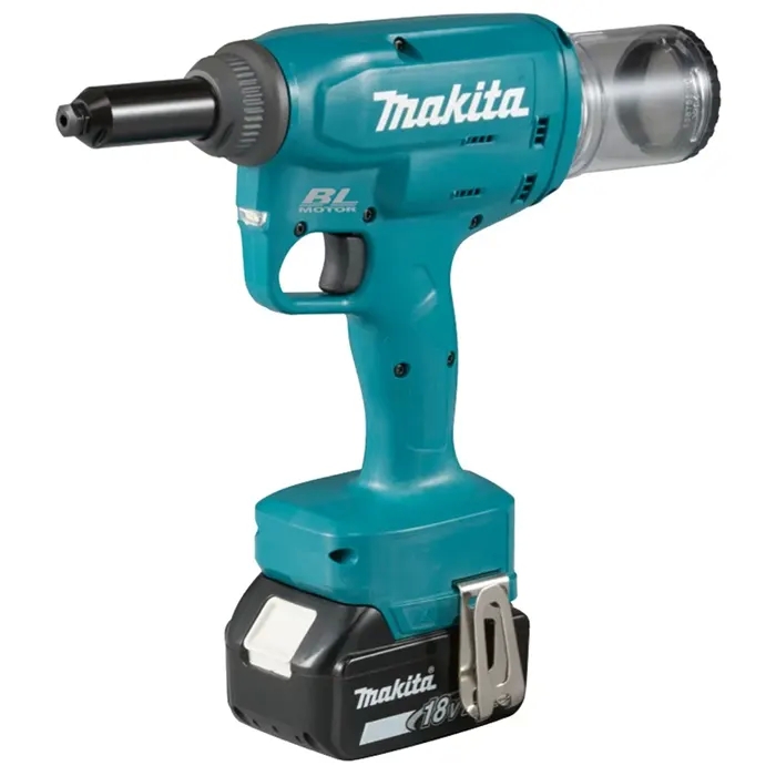 Makita Cordless Rivet Gun, 18V, Pulling Force 10kN, Length of Stroke 25mm, 2.2kg DRV150RFJ