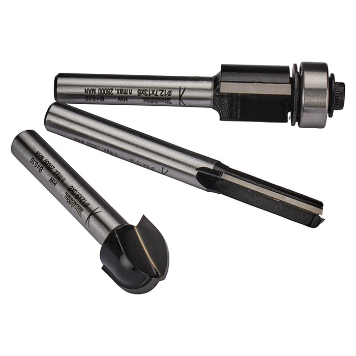 Makita Router Bit Set, 3 Pieces, 6mm D-70459