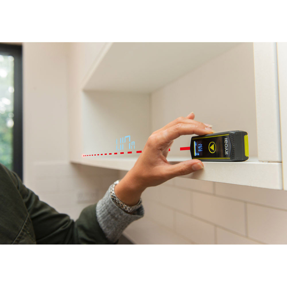 Ryobi Compact Laser Distance Meter, 20 Meter Range, 0.35 kg RBLDM20