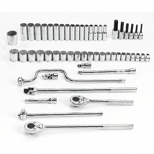 Proto Socket Wrench Set, 10 mm to 36 mm, Drive Type Hand, Drive Size 1/2 in, Metric 5C905 J54218
