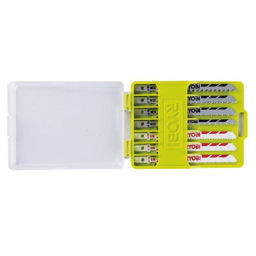 Ryobi Universal Shank Jigsaw Blade Set, 10 Pieces RAK10JSB
