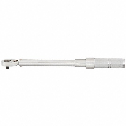 Micrometer Torque Wrench, Drive Size 3/8 in, Torque Range 16 ft-lb to 80 ft-lb 426F02
