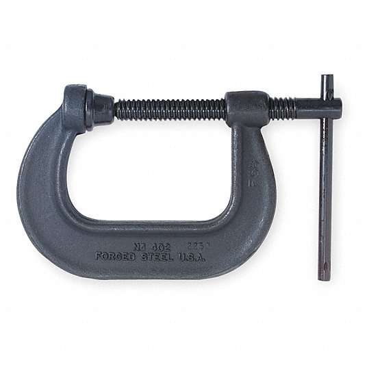 Proto Regular Duty Forged Steel C-Clamp, 10 in Max. Opening, 5 3/8 in Throat Depth, Black J410