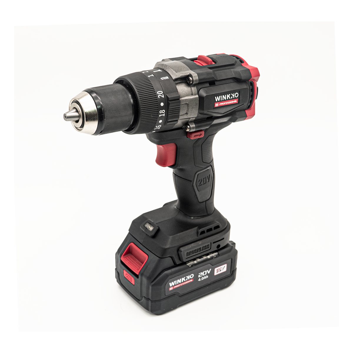 Winkko Cordless Brushless Impact Drill, 20V, 120N.m, 2150 rpm, 32250 bpm HCD202BLP
