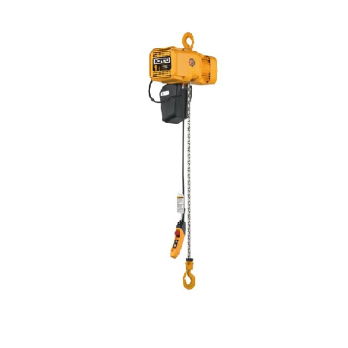 Kito Electric Chain Hoist Hook, 3 Phase 380 V 60HZ, 1 Ton, With Chain For 3 Meters Lifting Height and Chain Bucket, Made in Japan ER2-010S/380