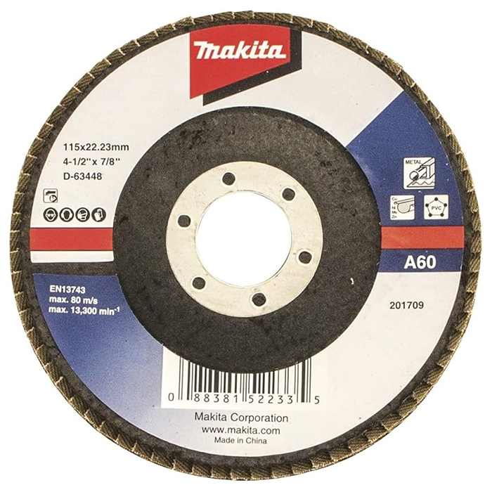 Makita Sanding Disc Angled Type, 115×22.23mm, GRIT A60, For Metal D-63448