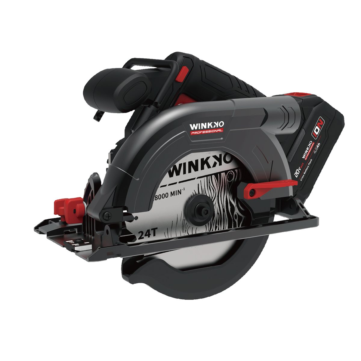 Winkko Cordless Wood Circular Saw, 20V, 5200rpm, 165 mm, 57 mm Cutting Capacity PCS203BL