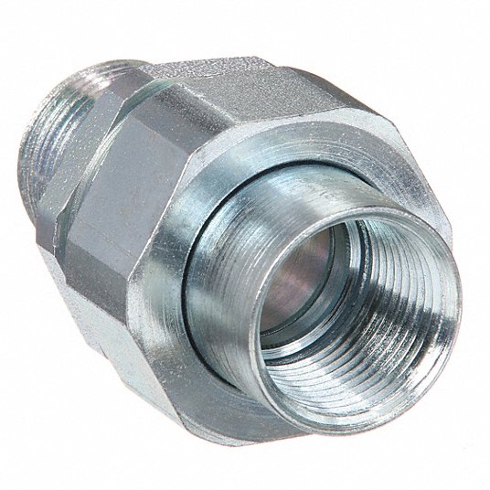 Straight Union - Conduit to Box, Steel, Electroplated, 1 1/4 in Trade Size