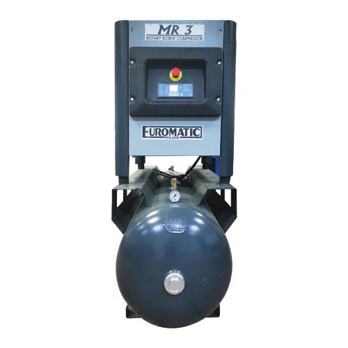 يوروماتيك ضاغط برغي, 500 لتر, 11 KW / 15 HP, 400 V / 3PH / 60HZ, 10 بار, 54 CFM, MAXTAIR, سرعة ثابتة MX1500-500E