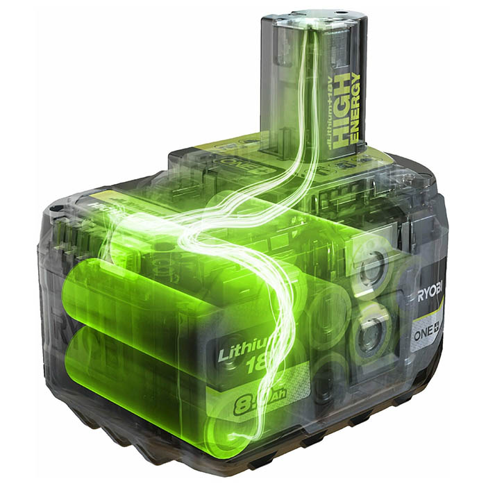 Ryobi Lithium-Ion Battery 18 Volt, 8.0 Amp, High Energy, One+ RB1880T