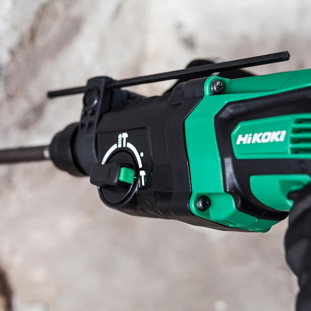 Hikoki Rotary Hammer, 3 Modes, SDS Plus, Concrete 26mm, 830W, 0~1100rpm, 2.8kg DH26PC2W1Z