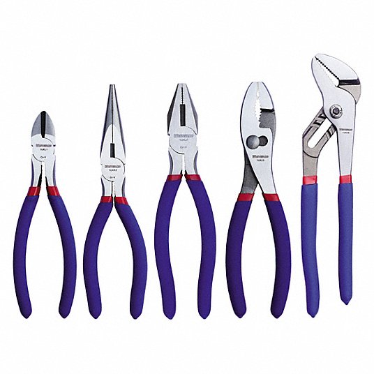 Westward Plier Set, 5 Pliers, Manual 1UKP5