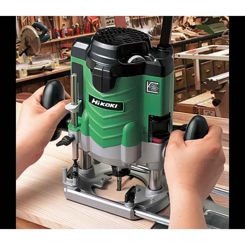 Hikoki Plunge Router 2000W, 65mm Depth, Variable Speed, Soft Start, 12mm Collet, 5.3 kg M12VEUTZ