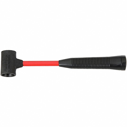 Proto Soft Face Hammer, 8 oz Head Weight, 1 inch Tip Diameter, 12 in Overall Length, Replaceable Tips, Fiberglass Handle JSF105